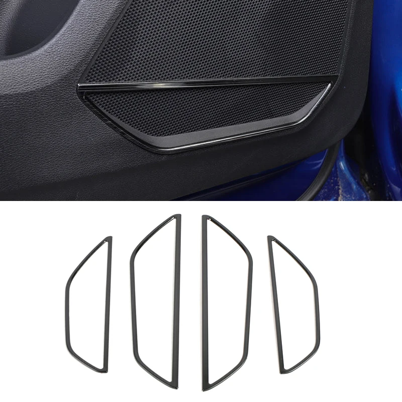 

For Audi Q3 2019 2020 Car Styling Interior Door Speaker Decorative Cover Trim 4pcs Stainless Steel Auto Accessories