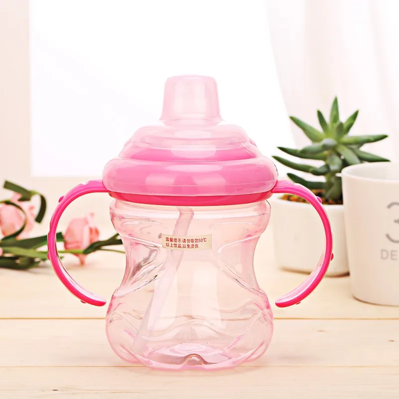 260 мл Baby Cup соломы бутылки дети учатся кормления питьевой ручка Дети соломы сок Бутылки для воды 2018 Новый