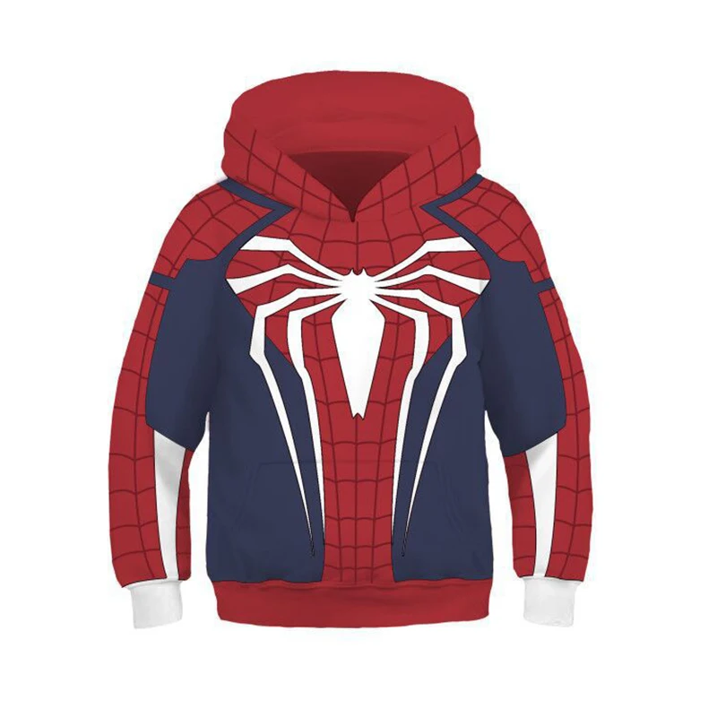 VOGUEON/Детские толстовки с капюшоном, куртка с 3D принтом древесного Базза Лайтера, Человека-паука, Железного человека, Бэтмена, свитшоты, костюмы с героями мультфильмов для мальчиков и девочек - Цвет: Spider Man3