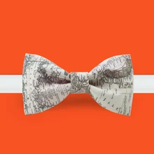 Новые модные мужские оригинальные галстуки ручной работы галстук бабочка с принтом банкетные вечерние платья жениха Свадебная древняя карта