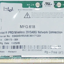 Для PRO/wireless 2915ABG Mini-PCI адаптер 802.11a/b/g для hp