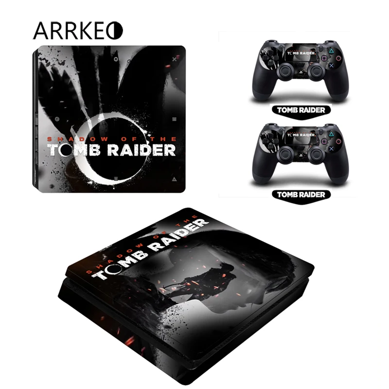 ARRKEO популярная игра Shadow of the Tomb Raider Cover PS4 тонкая наклейка для sony playstation 4 Slim консоль