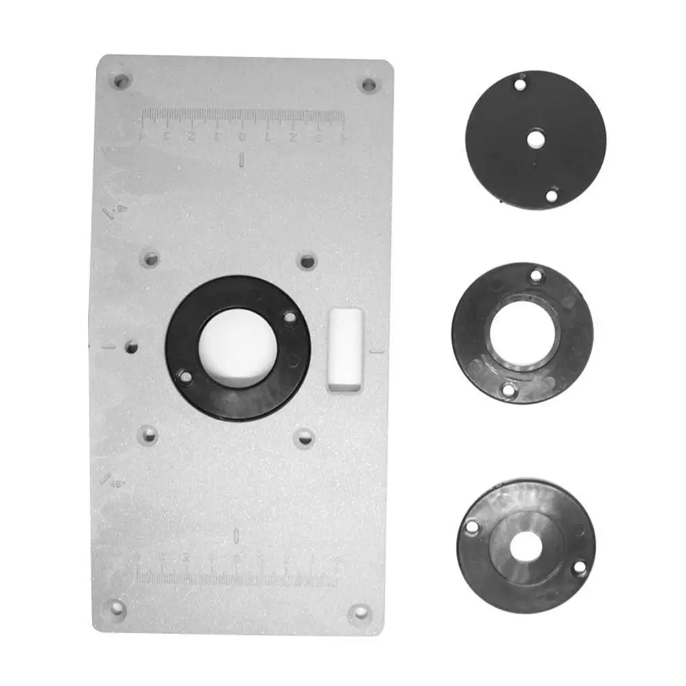  Multifunctional Aluminium Router Table Insert Plate Woodworking Benches Wood Router Trimmer Models 
