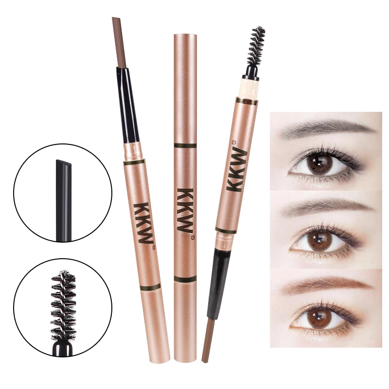 

KKW Double-head Waterproof Eyebrow Enhancer Makeup Eye Brow Shaping Drawing 5 Color Automatic Eyebrow Pencil
