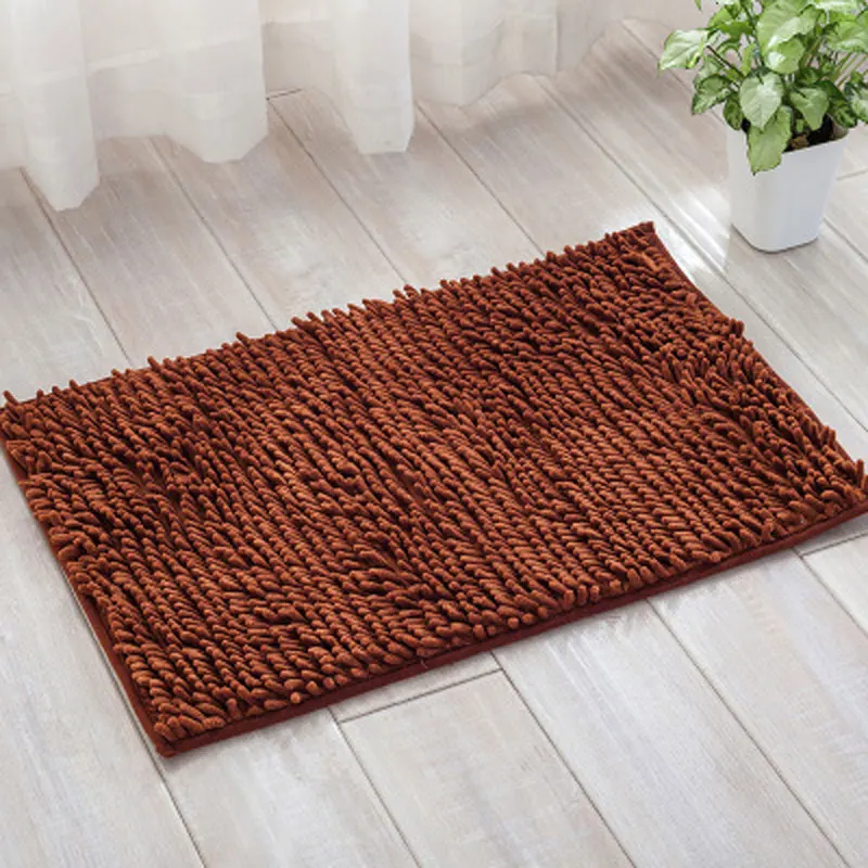 80*120cm Bathroom Mats Large Soft Chenille Bedroom Carpet Doormat Non-Slip Kitchen Bath Mats Doormat Home Decoration