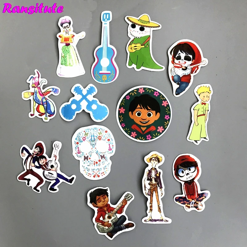 

R147 13pcs/set Coco Anime Cartoon Sticker DIY Luggage Laptop Skateboard Car Motorcycle Bike Sticker