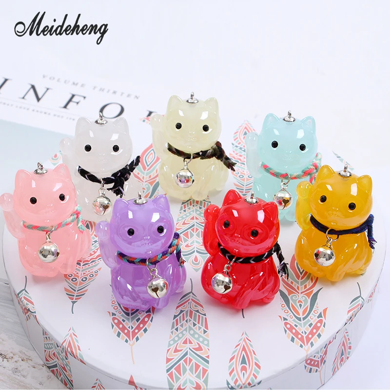 

Acrylic Jewellery accessories Fortune Cat Cracked beads Ornament Cartoon beads Key ring Pendant Children's Gift Home decoration