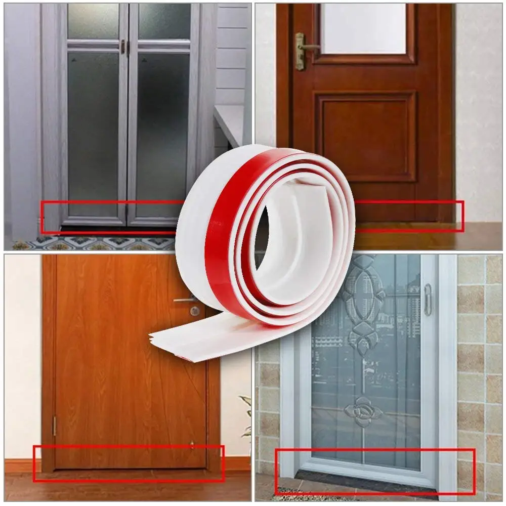 

Anpro 100 cm x 5 cm Door Bottom Sealing Adhesive Soft Silicone Doors Windproof Insectproof Sealing Strips Stickers