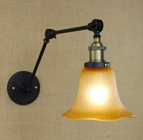 Crazy Sale UIH Loft Style Vintage Wall Sconces Edison Industrial Wall Lamp Stair Arm Wall Light Fixtures For Home Lighting Lamparas De Pared 