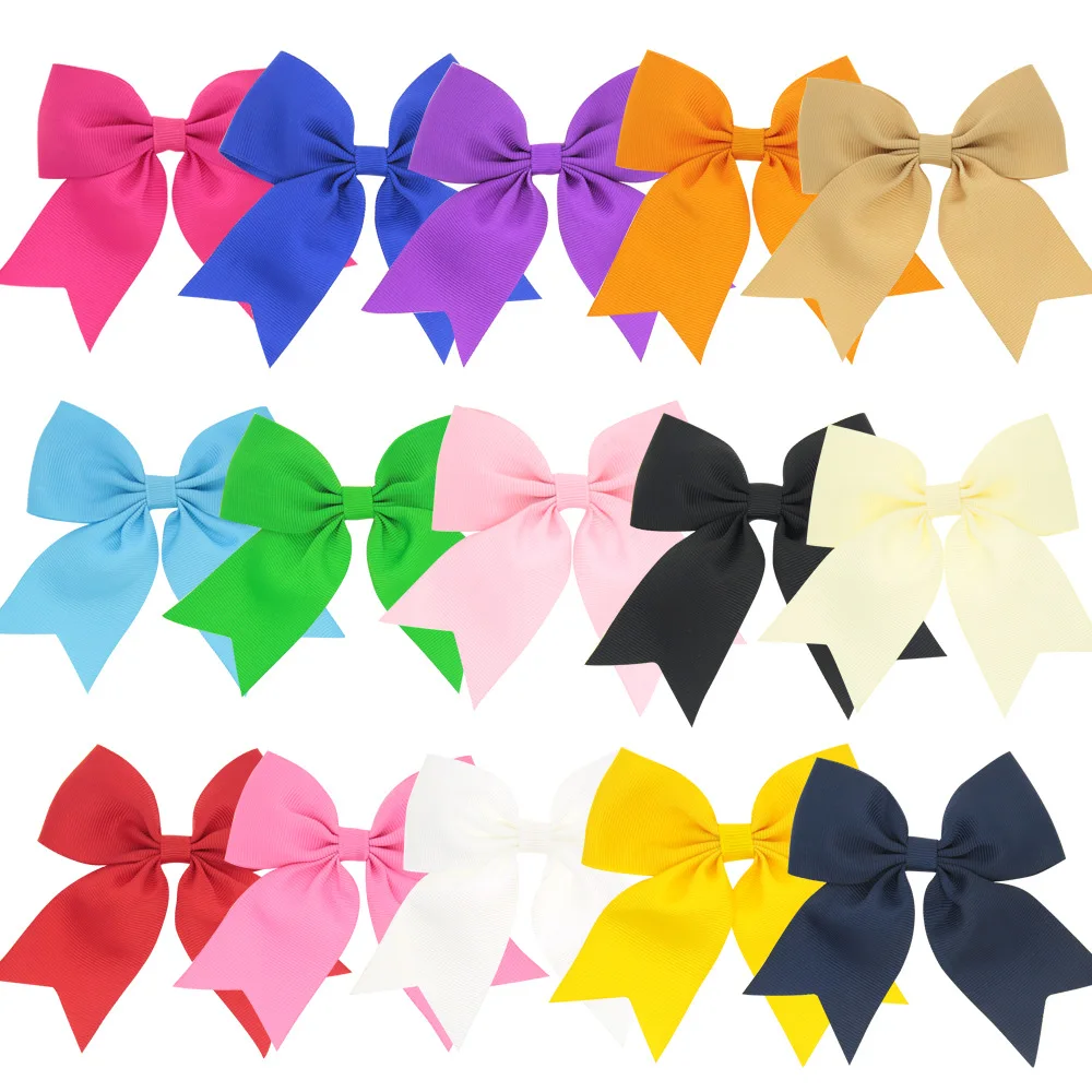 10pcs Sale Popular Baby Colorful Ribbon Bow Cute Girls Hairpins