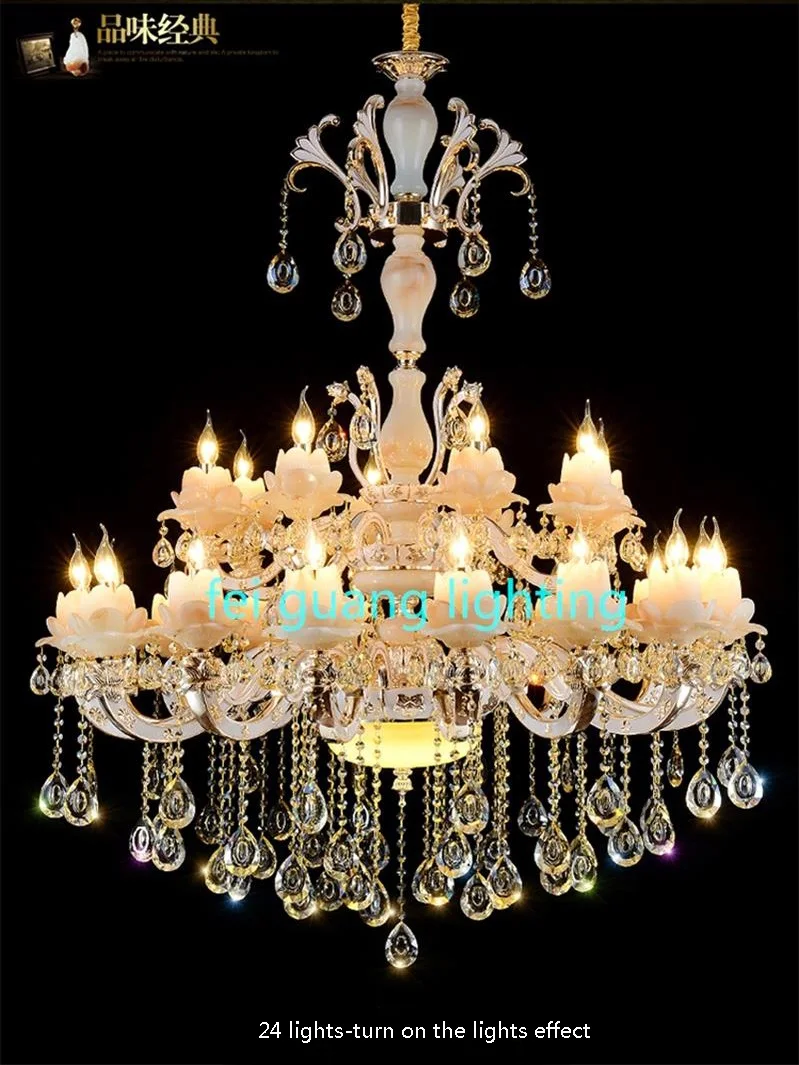 Французская роскошная хрустальная люстра для гостиной, спальни, домашнего освещения, роскошная имитация нефрита, лампа для спальни, люстра, подвеска