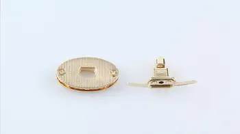 

Fashion icon oval Light gold bag lock purse lock, woman handbag lock, Bag parts, Bag hardware accessory