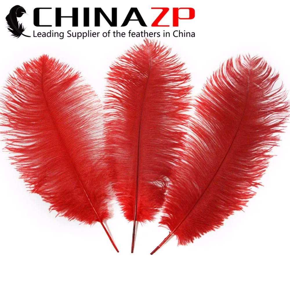 

CHINAZP Factory 30-35cm(12-14inch) 500pcs/lot Good Quality Red Ostrich Plume Feathers for Decorations