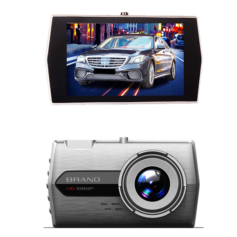 Dual Lens Car DVR Vehicle Camera Full HD 1080P 4 IPS Front+Rear Dash Cam  (12)