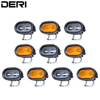 

10pcs 6D 20W Universal LED Work Light White Amber 6000K Driving Fog Light for Car Truck Motorcycle Off Road Spot Lamp car lights