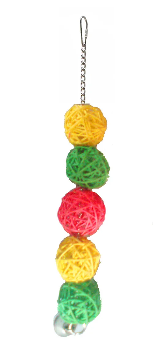 Vine Balls Bird Toys With Bell Colorful bird toy for small and medium
