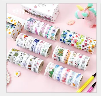 

5 Rolls/box Sweet mood girl pink taste succulent fruit forest story cute daily washi tape DIY planner Scrapbooking Masking tape