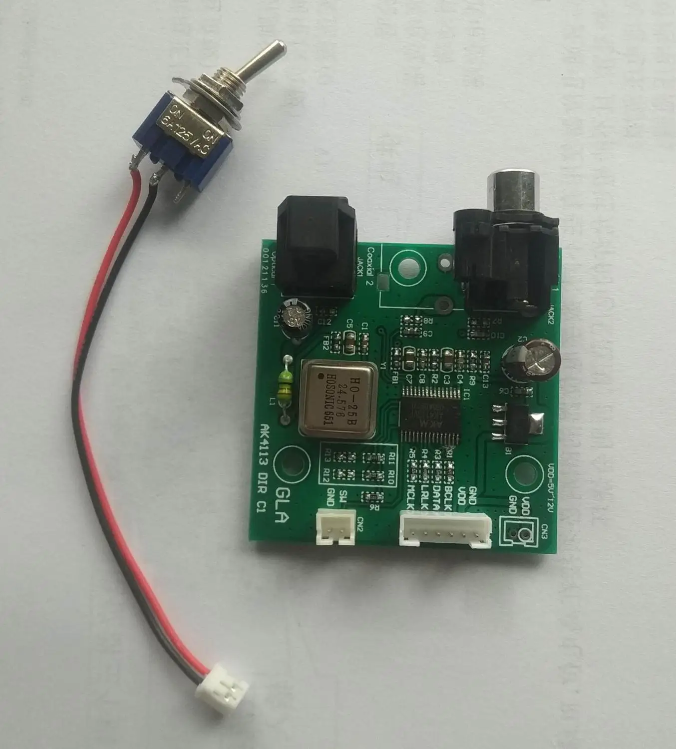 AK4113 плата приемника SPDIF коаксиальный волоконно цифровой вход I2S выход 24 / LJ RJ 16 18