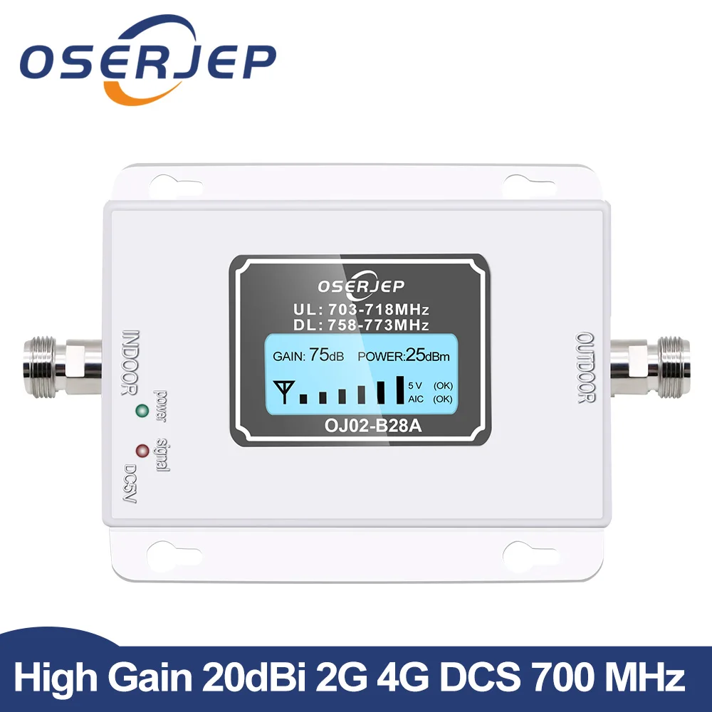 Усилитель сигнала 70dB LCD LTE 700MHz B28A 4G РЕТРАНСЛЯТОР не включает антенну|Антенны для