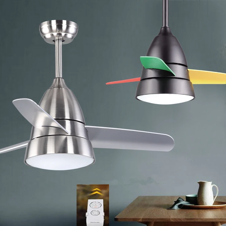 

Детский потолочный вентилятор, лампа 26 дюймов, с дистанционным управлением, модный современный потолочный светильник для детской комнаты