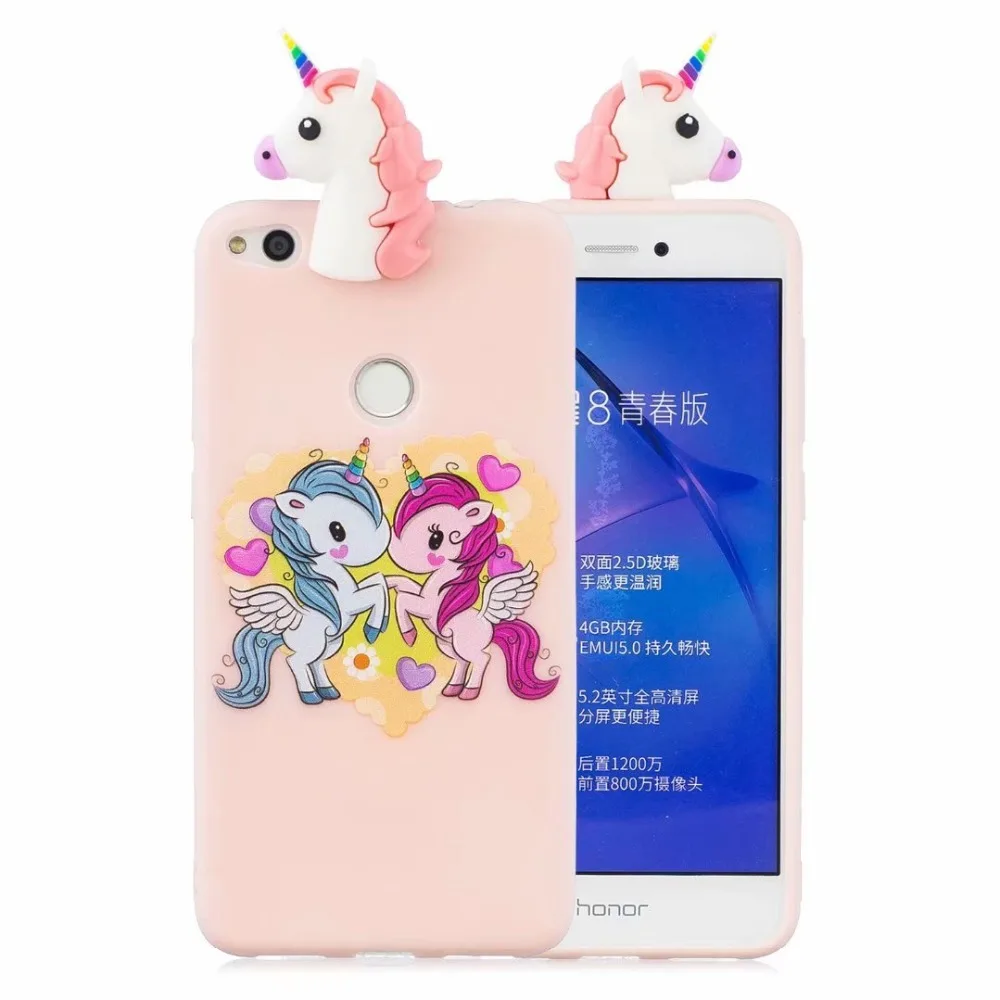 

Cartoon Unicorn Soft TPU Cover For Huawei Nova 3i P8 Lite 2017 Honor 7C 9Lite P20 Pro Lite Y5 2018 Cute Silicone Phone Case