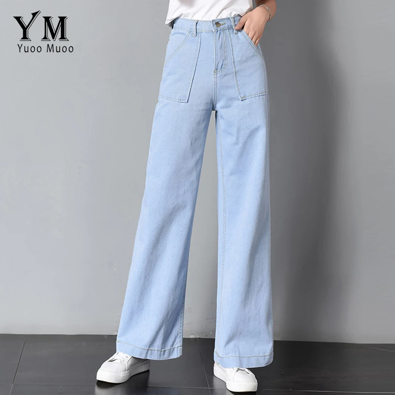 YuooMuoo новые модные шикарные весенние джинсы для женщин в стиле бойфренд винтажные с высокой талией с эффектом потертости синие джинсовые длинные женские брюки и джинсы