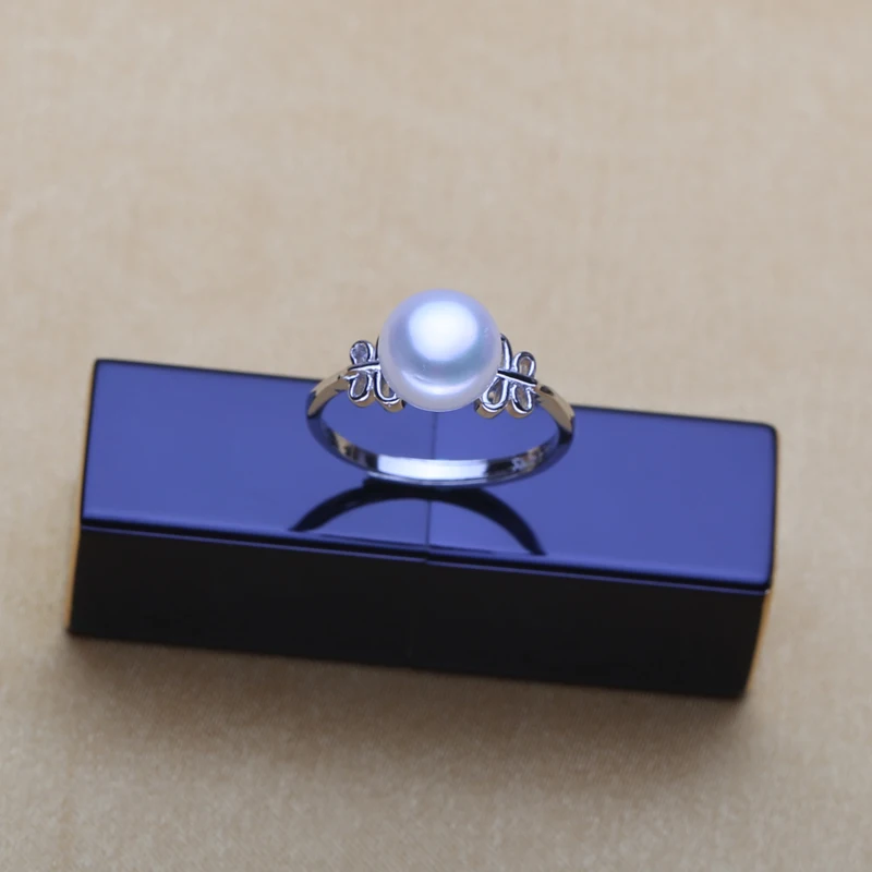 

925 Sterling Silver Ring Natural Freshwater Pearl Ring for Women Fashion Butterfly Ring Party Birthday Accessories Love Gift new