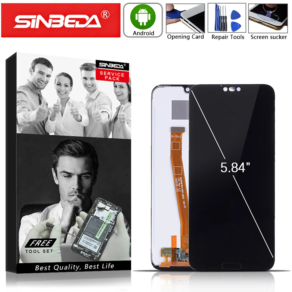 

5.8"Original For Huawei Honor 10 LCD Display Touch Screen with Frame Digitizer For HUAWEI HONOR 10 Display Replacement Col-L29