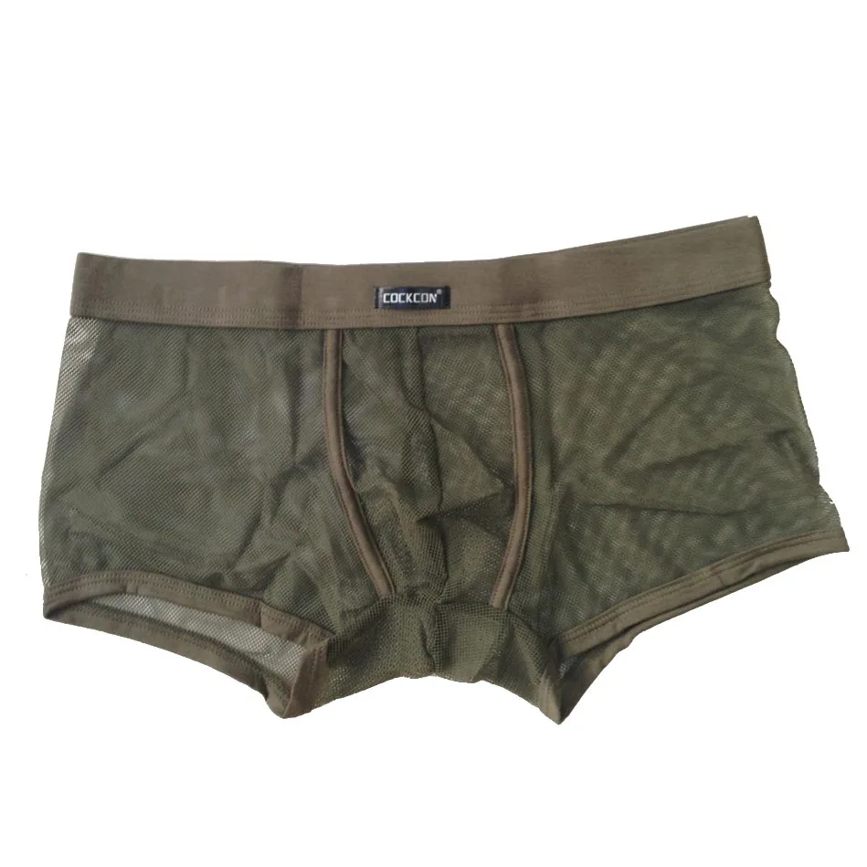 Hot! 2017 New Famous Brand Underwears Men's Boxers Shorts Sexy Mesh Men Panties Sexy Trunks shorts for Men Calecon Homme (4)