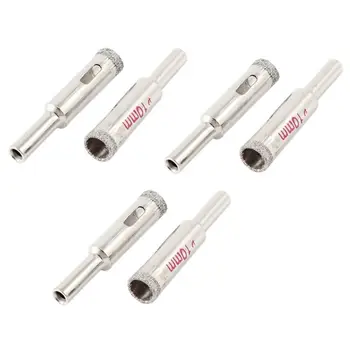 

Diamond Coated 10mm Dia Drill Bit for Ceramic Glass Tile Hole Saw 6 Pcs