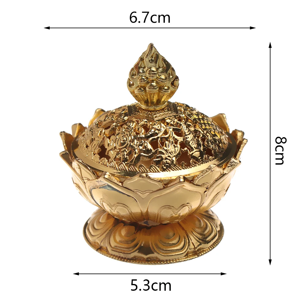 1 шт. цинковый сплав ладан горелка китайский Будда ладан держатель лотоса цветок сандалового дерева курильница для домашнего офиса Чайный дом домашний декор
