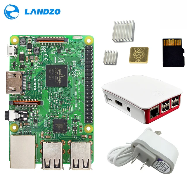 Cheap Raspberry Pi 3 Starter Kit -pi 3 board/Original Official case/American standard power supply/16 G memory card/ logo heat sink Cheap Raspberry Pi 3 Starter Kit -pi 3 board/Original Official case/American standard power supply/16 G memory card/ logo heat sink