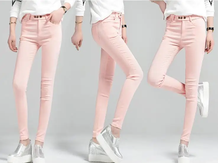 Plus size spring and autumn font b women b font ankle length pencil pants female high