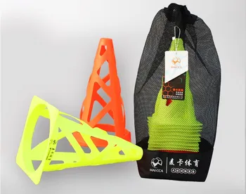 

Hot!23cm Soccer cones Space Markers block hollow out Cones for Football training Agility Equipment Plate Sports barrier with bag