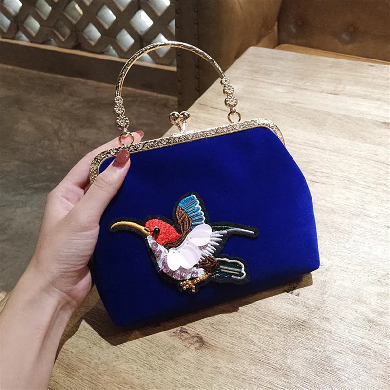 

Handmade ethnic style retro cheongsam velvet bag evening bag package handbag shoulder clutch bag diagonal package
