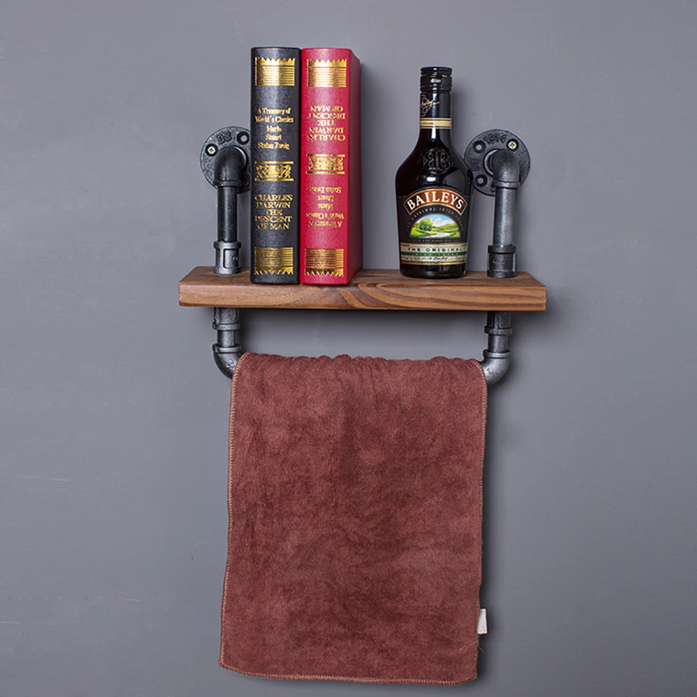 

Famirosa Wall Hanging Iron Pipe Book Shelf Retro Art Display Shelves Bookcase Storage Rack Decorative Bookshelf For Living Room