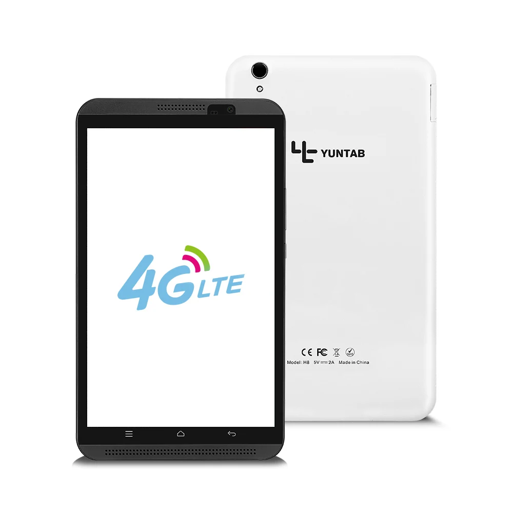 

Yuntab 8" Android 6.0 Tablet PC H8 Quad-Core 4G Mobile Phone with dual camera support dual SIM card 5000mAh battery(white)