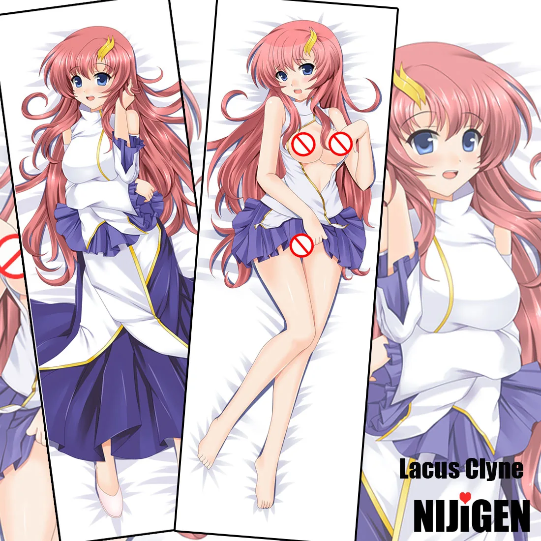 

Gundam Seed Lacus Clyne Sexy 18R Cute Anime Dakimakura Decorative Pillow Case Cover Hugging Body