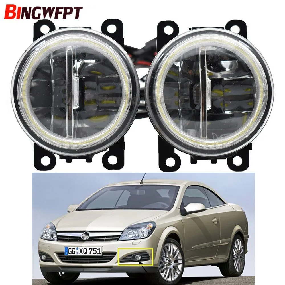 

NEW Angel Eyes 1set CCC For OPEL ASTRA H GTC 2005-2015 6710027 Car styling front bumper LED fog Lights high brightness fog lamps