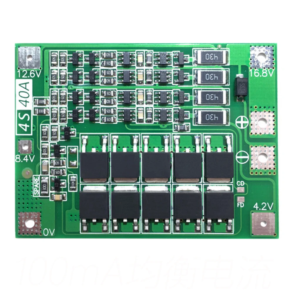 4S 40A 12 8 V 14 4 18650 LiFePO4 BMS/литиевая железная плата для защиты батареи с выравниванием