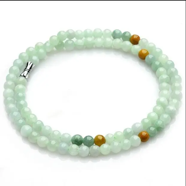 100% Natural A green Emerald Jade Pendant ~ Necklace Jade Necklace -in