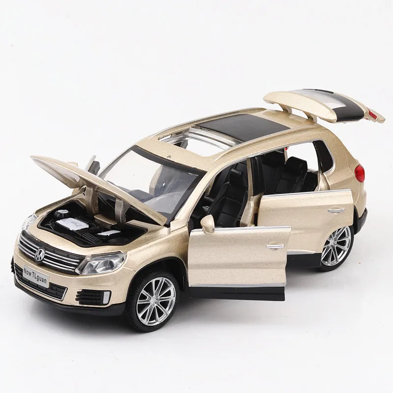 Высокая симуляция 1:32 Tiguan SUV сплав тянущаяся игрушка модель автомобиля