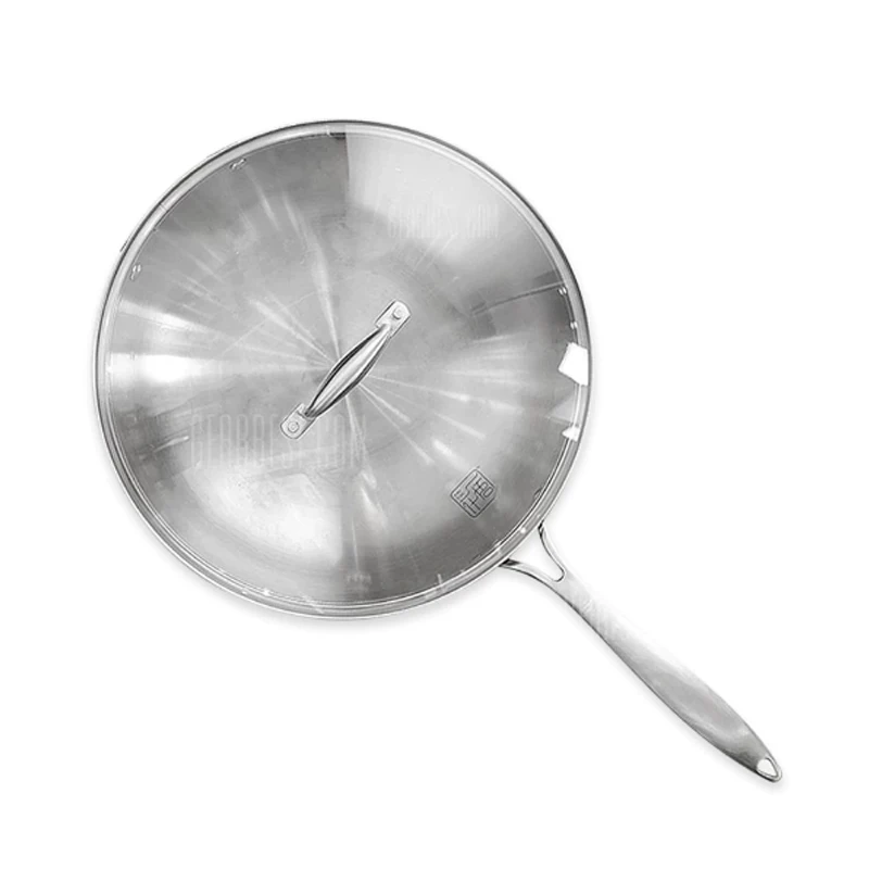  Xiaomi Mi Healthy Stainless Steel Saute Pan Skillet with Helper Handle and Cover Multipurpose