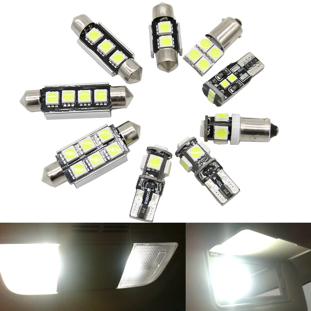 12pcs Error Free Car LED Bulb for Golf MK5 MK6 MK7 04+ Canbus Auto Interior Light for Volkswagen Golf 5 6 7 2004+ Dome light
