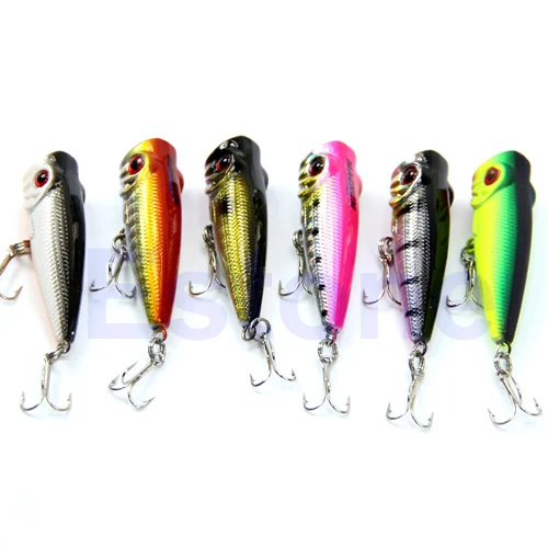 1 шт. 4,5 г 50 мм Поппер прикормы Crankbait Crank Bait снасти Крючки