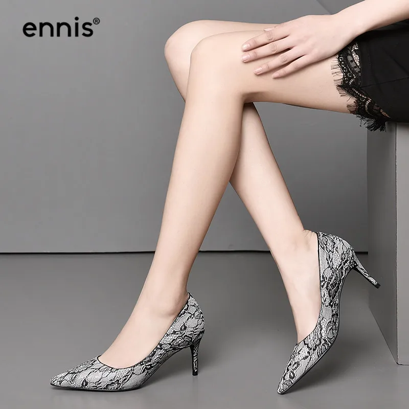 

Flower Heels Women Sexy Stiletto High Heels Print Leather Shoes Pointed Toe Gladiator Pumps Black Purple Fashion Shoes NEW H909