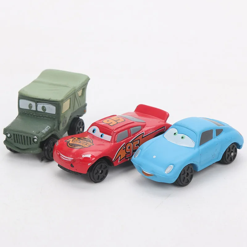2 7 см 14 шт./лот Disney Pixar Cars 3 игрушка мини Молния Маккуин матер Джексон шторм ПВХ