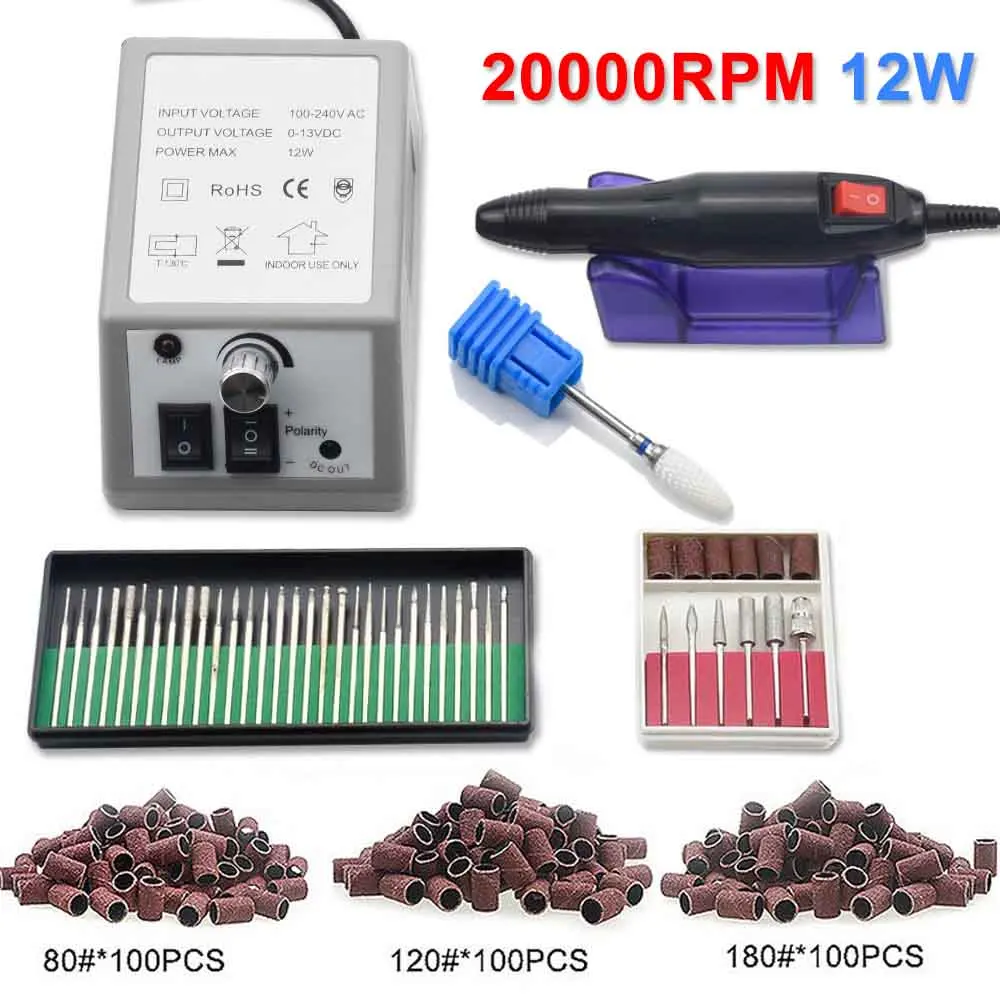 

Timistory Electric Nail Drill Machine Set Professional Milling Manicure Machine Set Kits Nail Art Tool Remove Nail Gel Polish