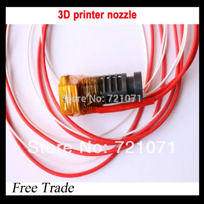 

Free shipping 0.4mm nozzle 3mm filamnet  J-Head Hot RepRap 3D Printer MK4 MKIV J-Head Hot End