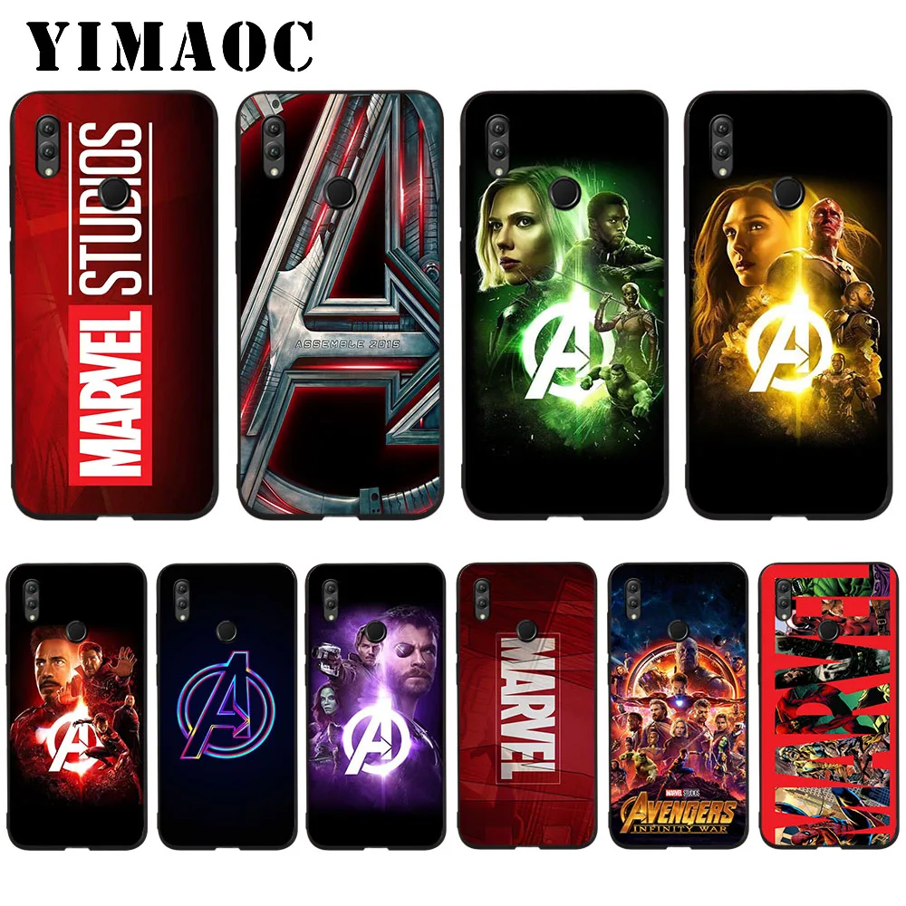 

YIMAOC Marvel Avengers Soft Case for Huawei Honor Note 10 9 Lite 8C 8X 8 Lite 7X 7A 3GB Pro 7C 6A